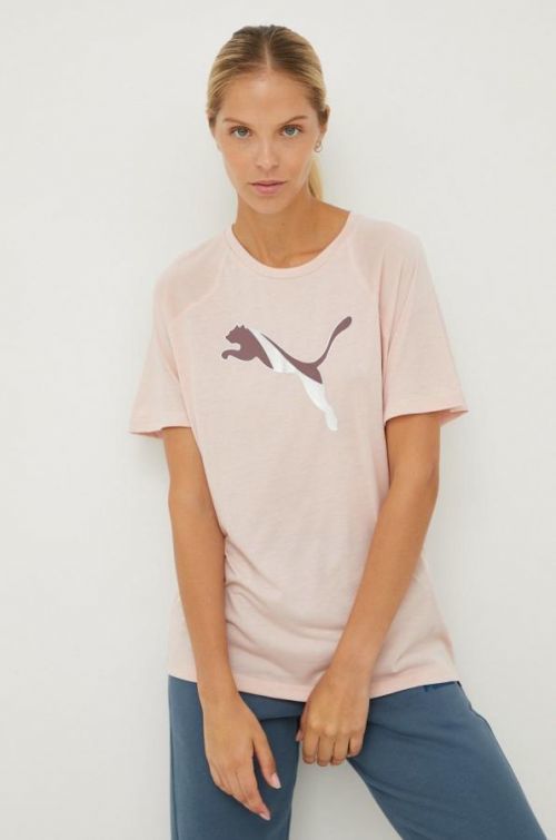 Tréninkové tričko Puma Evostripe růžová barva