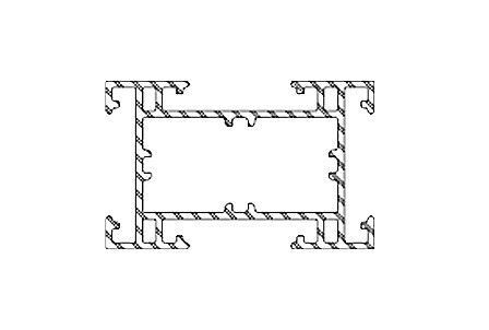 Hliníkový podkladový profil nosný 9524, rozměr 50x80x6000 mm, TWINSON