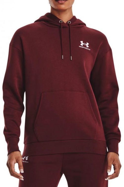 Mikina s kapucí Under Armour Essential Fleece Hoodie-RED