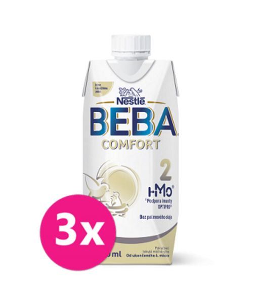 3x BEBA COMFORT 2 HM-O Tekutá 500ml - Pokračovací kojenecké mléko