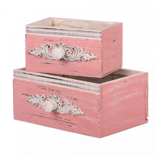 Autronic Obal dřevěný AB2162-PINK - sada 2ks