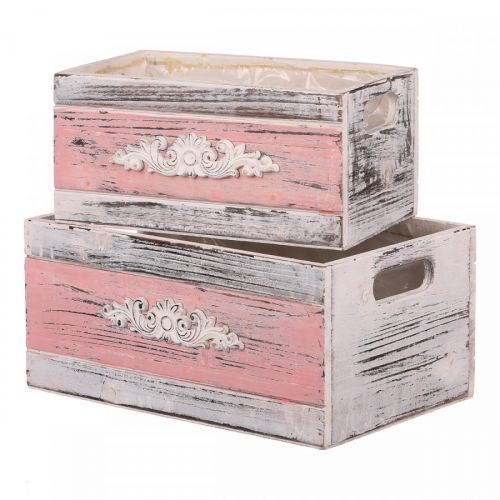 Autronic Obal dřevěný AB2163-PINK - sada 2ks