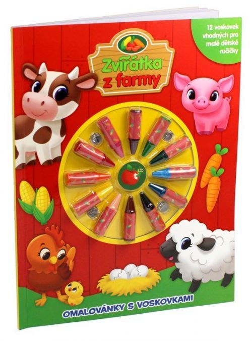 Zvířátka z farmy - Omalovánky s voskovkami - Kolektiv