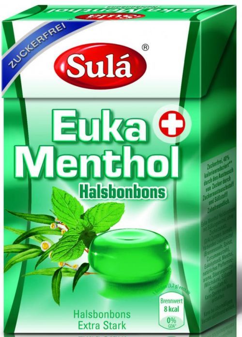 Glomex, s.r.o. SULÁ - Bonbóny bez cukru - Euka menthol 44 g