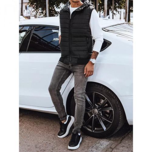 Men's black vest Dstreet TX4235