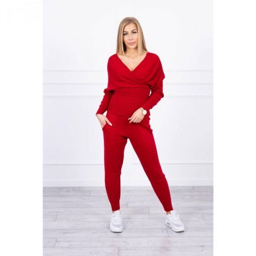 Sweater set two-piece red