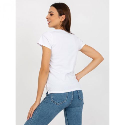 Basic plain white cotton t-shirt