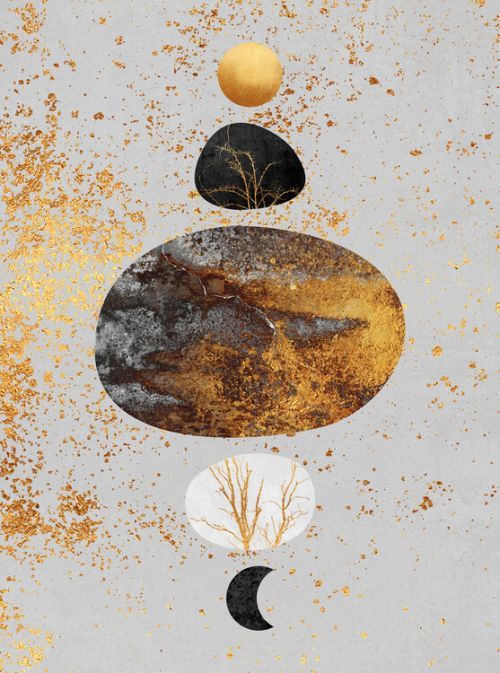 Elisabeth Fredriksson Ilustrace Sun And Moon, Elisabeth Fredriksson, (30 x 40 cm)