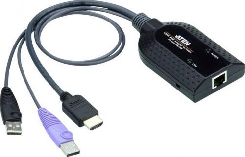 ATEN KVM, PC KVM adaptérový kabel [1x HDMI zástrčka, USB A - 1x RJ45 zásuvka] 0.25 m