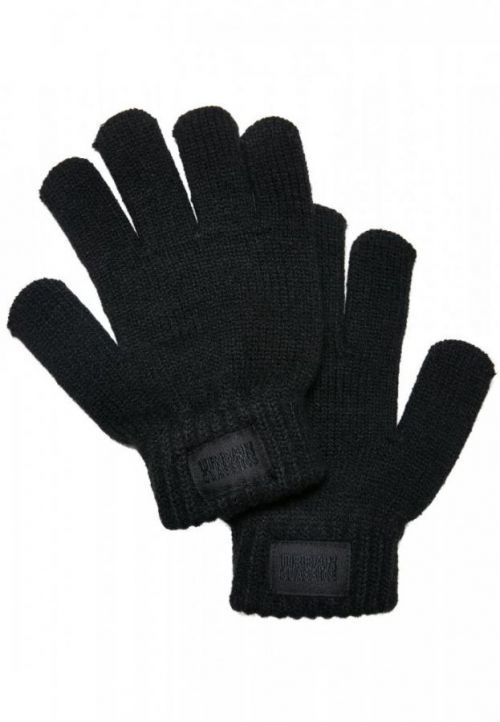 Knit Gloves Kids - black L/XL