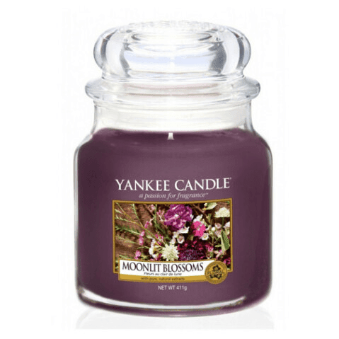 YANKEE CANDLE Květiny ve svitu měsíce (Moonlit Blossoms) aromatická svíčka classic střední 411 gramů