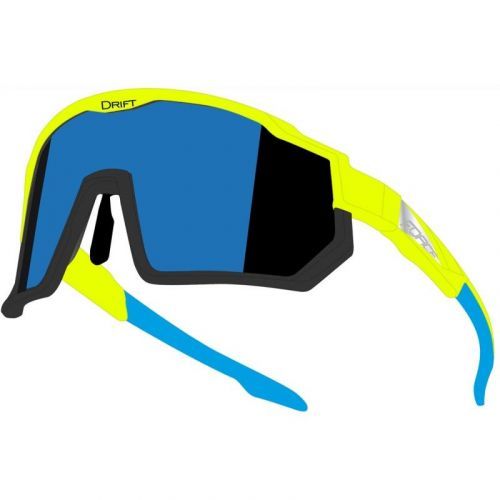 Brýle Force Drift - modré kontrastní revo sklo, žlutá fluo-černá