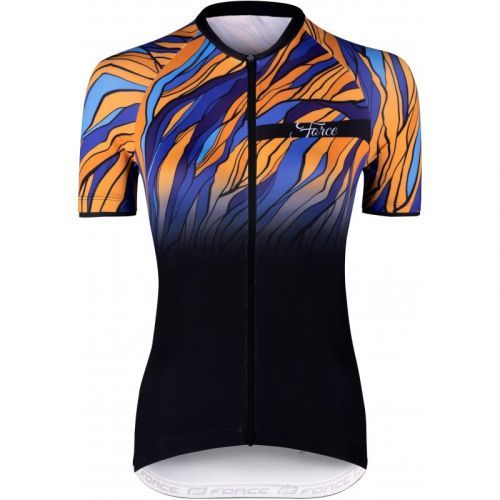 Dres Force Life Lady - dámské, krátký, černá-modrá-oranžová - velikost 2XL