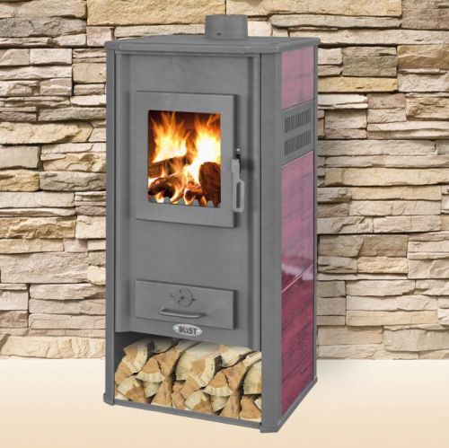 BLIST krbová kamna ROMA E s výměníkem - červená