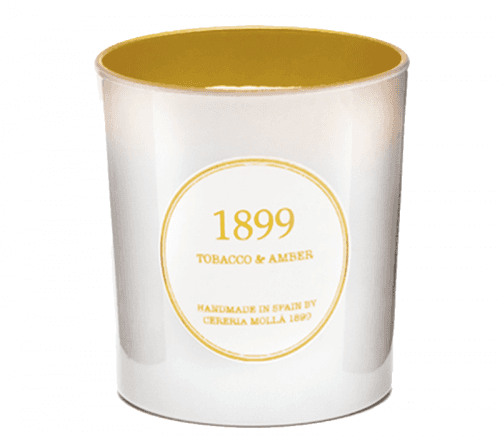 Cereria Molla CERERIA MOLLA - 1899 -  XL svíčka -Tobacco & Amber - 600 g - white & gold
