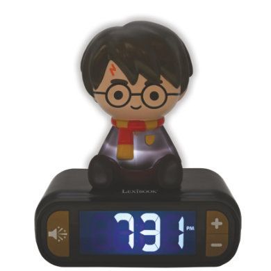 LEXIBOOK Budík s 3D postavičkou nočního světla Harryho Pottera a skvělými vyzváněcími tóny
