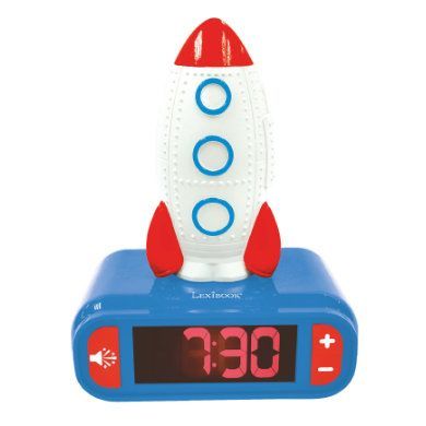 LEXIBOOK Budík s nočním světlem 3D Rocket