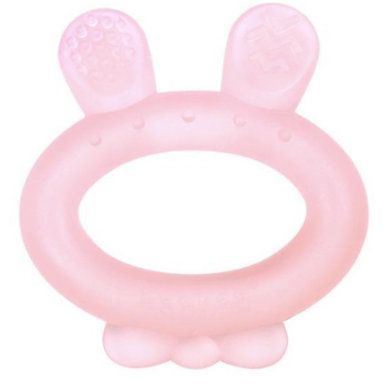 haakaa® Kousací kroužek králičí ucho, růžový