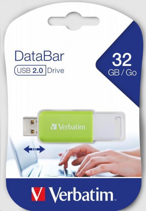 Verbatim Flash Disk 32GB DataBar USB 2.0 Drive, zelená (49454)