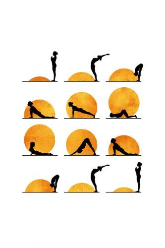 POSTERS Plakát, Obraz - Kubistika - Yoga sun, (40 x 60 cm)