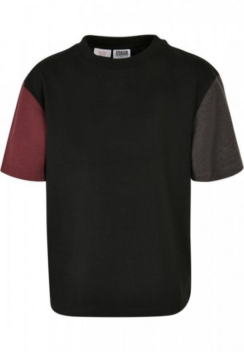 Boys Organic Oversized Colorblock Tee - black 110/116