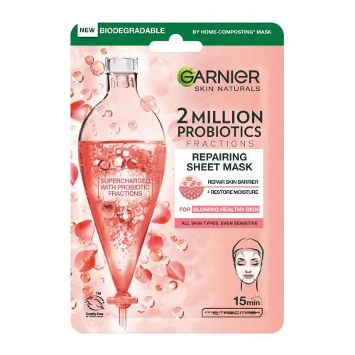 Garnier Skin Naturals 2 Million Probiotics Repairing Sheet Mask 1 ks pleťová plátýnková maska s probiotiky pro ženy