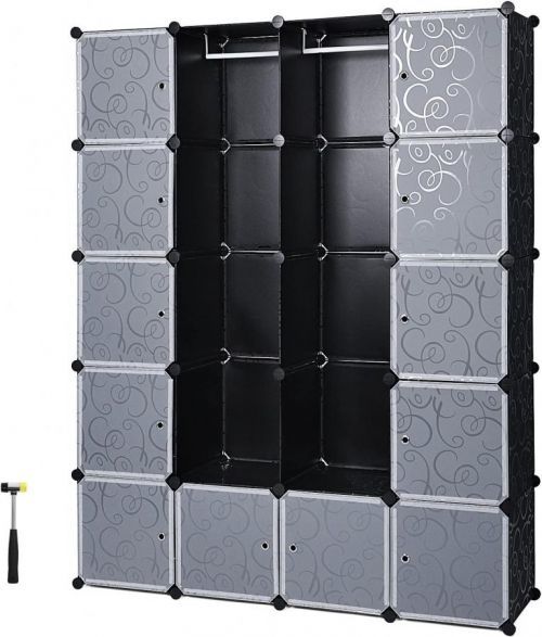 Vasagle Šatní skříň se 2 šatními tyčemi