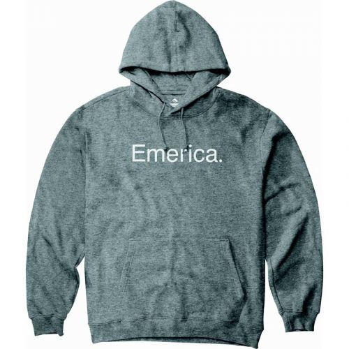 mikina EMERICA - Pure Logo Hood Charcoal Heather (011) velikost: L