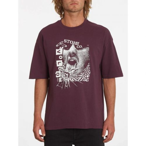 TRIKO VOLCOM Safetytee Lse S/S - vínová - L