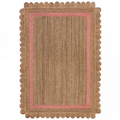 Flair Rugs koberce Kusový koberec Grace Jute Natural/Pink - 120x170 cm Béžová