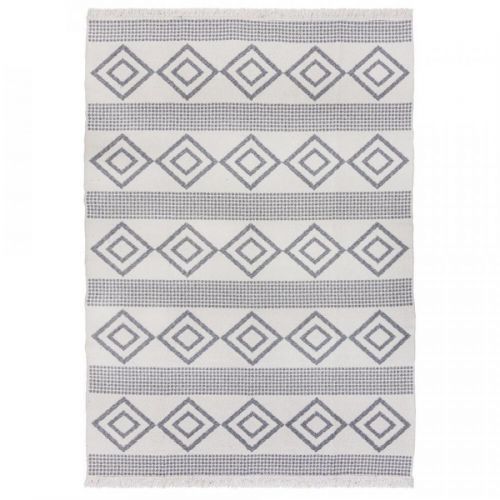 Flair Rugs koberce Kusový koberec Deuce Teo Recycled Rug Monochrome - 120x170 cm Bílá