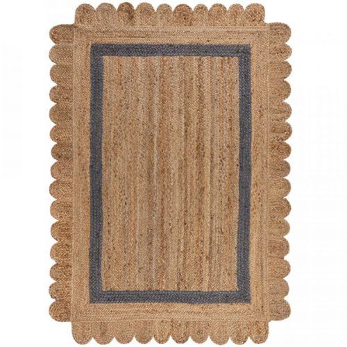 Flair Rugs koberce Kusový koberec Grace Jute Natural/Grey - 120x170 cm Béžová