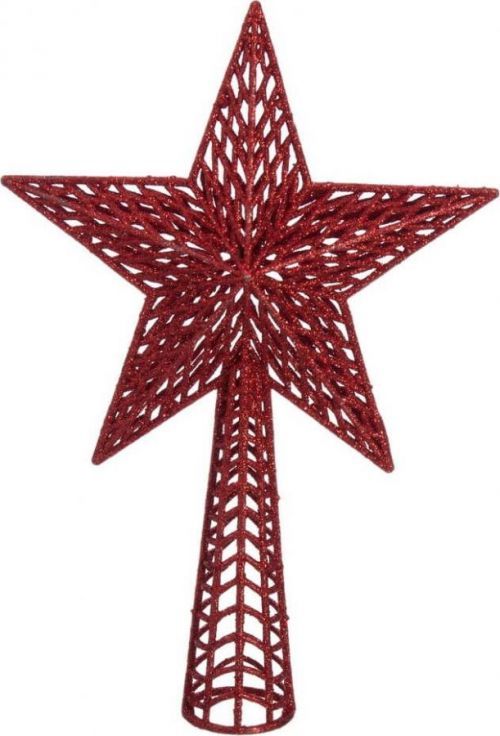 Červená vánoční špička na stromeček Unimasa, ø 18 cm