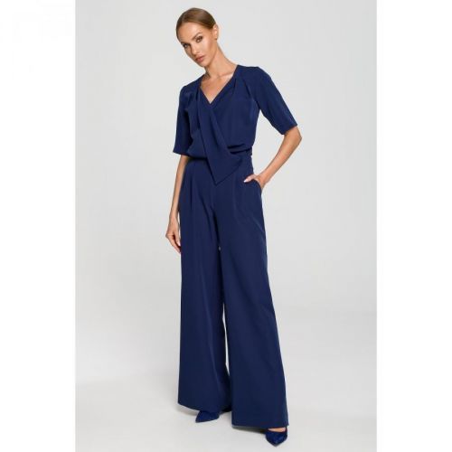 Made Of Emotion Woman's Jumpsuit M703 Navy Blue