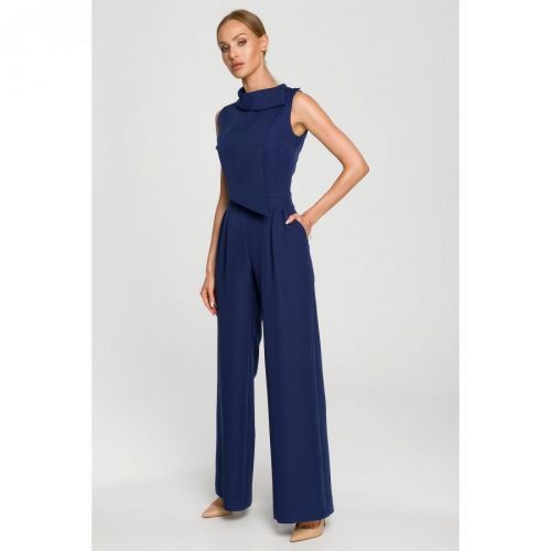 Made Of Emotion Woman's Jumpsuit M702 Navy Blue