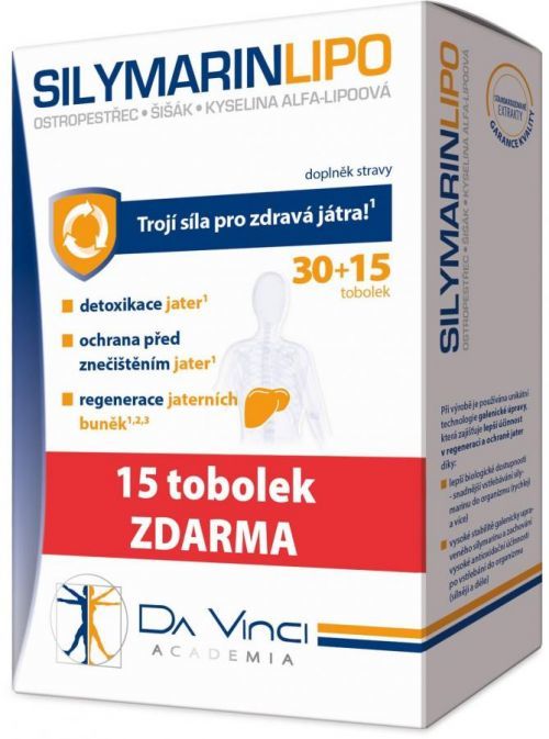 Da Vinci Academia Silymarin Lipo 30+15 ZDARMA 45 tobolek