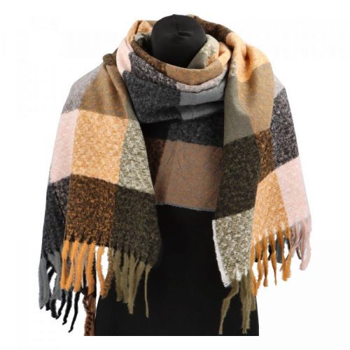 Hravá dámská šála ze 100% viskózy Elena, černá MIX