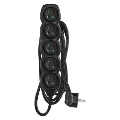 Emos Prodlužovací kabel – 5 zásuvek, 3m, černý PC0513R