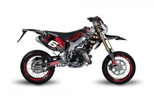 Sada polepů Stage6 červeno - černá Honda HM 50