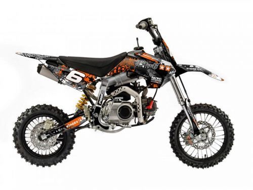 Sada polepů Stage6 oranžovo - bílá Pit Bike YCF Pilot