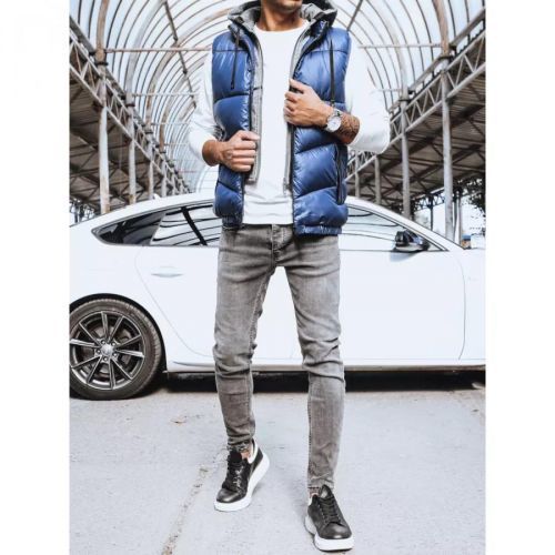 Men's dark blue vest Dstreet TX4143