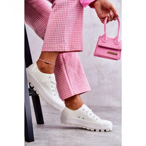 Fashionable Lacquered Sneakers Big Star KK274045 White