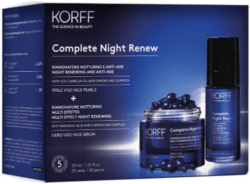 KORFF dárkové balení Complete Night Renew - regenerační perle + sérum