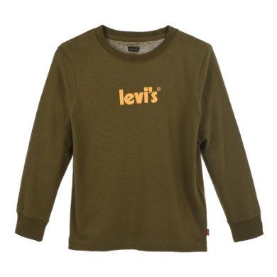 Košile Levi's® s dlouhým rukávem Boy olivově zelená