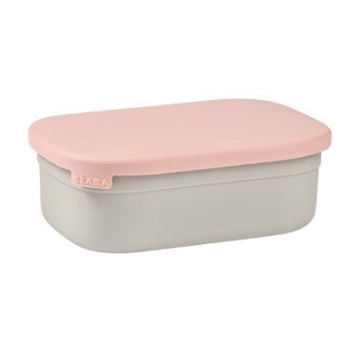 BEABA ® Nerezová krabička na oběd - velvet šedá/ dusty růžová