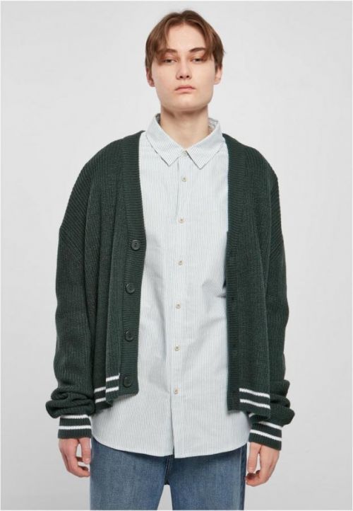Sporty Boxy Cardigan - bottlegreen S