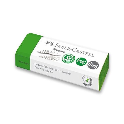 Stěrací pryž Faber-Castell PVC-free & Dust-free, zelená