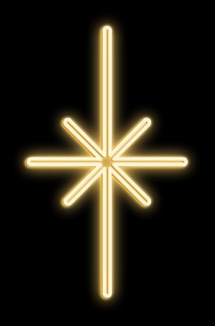 DecoLED LED světelný motiv hvězda polaris, závěsná,26 x 45 cm, teple bílá