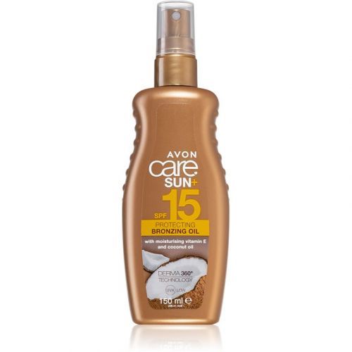 Avon Care Sun + Bronze ochranný suchý olej na opalování SPF 15 150 ml