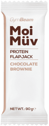 Proteinové tyčinky a sušenky GymBeam MoiMüv Protein Flapjack - GymBeam 90 g - chocolate brownie